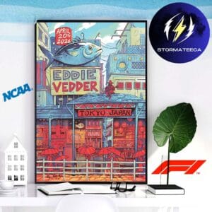 Eddie Vedder Pop Up Shop Tokyo At Tokyo Garden Theatre In Tokyo JP On April 20 2026 Art By Munk One Home Decor Poster Canvas