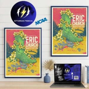 Eric Church Free The Machine Tour 2026 At Bon Secours Wellness Arena In Greenville SC On Apirl 3 2026 Home Decor Poster Canvas