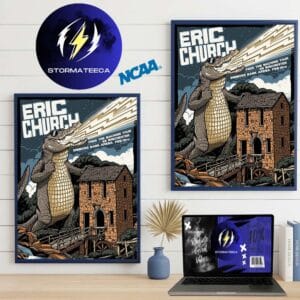 Eric Church Free The Machine Tour 2026 With Special Guest 49 Winchester Art By Clinton Reno At Simmons Bank Arena In North Little Rock AR On February 19 2026 Home Decor Poster Canvas
