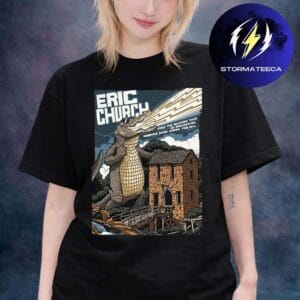 Eric Church Free The Machine Tour 2026 With Special Guest 49 Winchester Art By Clinton Reno At Simmons Bank Arena In North Little Rock AR On February 19 2026 Unisex T-Shirt