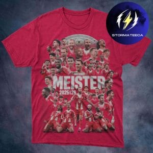 FC Bayern Munich Are The Champions Bundesliga 2025 2026 Deutscher Meister 2026 Red Unisex T-Shirt
