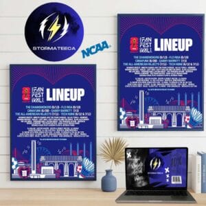 Fifa World Cup 26 Kansas City Fan Fest Music Festival Line Up Home Decor Poster Canvas