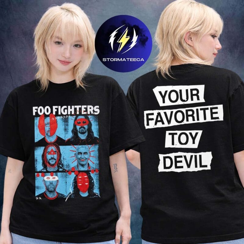 Foo Fighters Take Cover Tour 2026 Merch Pop Up Shop At Total Mortgage Arena Photo Band Two Sided Unisex T Shirt