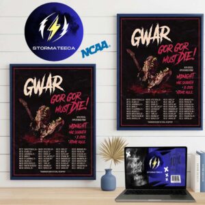 GWAR Gor Gor Must Die US Tour 2026 Schedule Home Decor Poster Canvas