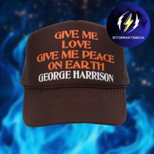 George Harrison Merch Give Me Love Brown Trucker Hat