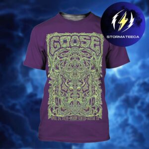 Goose The Band Poster Show At Moody Center In Austin TX On April 24 2026 Art By One Drop Studio All Over Print Shirt