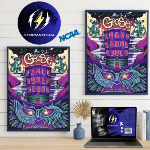 Goose The Band Poster Show At Saenger Theatre In New Orleans LA On April 21 22 2026 Art By Mazza Illustrations Home Decor Poster Canvas