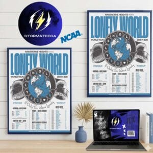 Hawthorne Heights Lonely World World Tour 2026 If Only You Were Lonely Schedule Home Decor Poster Canvas