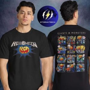 Helloween Merch Classic Logo Comics Two Sided Unisex T- Shirt