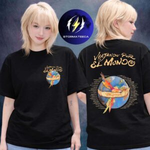 Karol G Viajando Por El Mundo Tropitour 2026 Tour Dates Two Sided Unisex T-Shirt