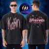 Korn Sick New World 2026 Merch Logo Hearts Star Two Sided Washed T-Shirt