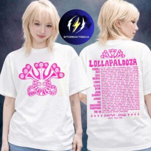 Lollapalooza 2026 At Grant Park In Chicago IL On July 30 August 2 2026 Lolla Guide Lineup Two Sided Unisex T-Shirt