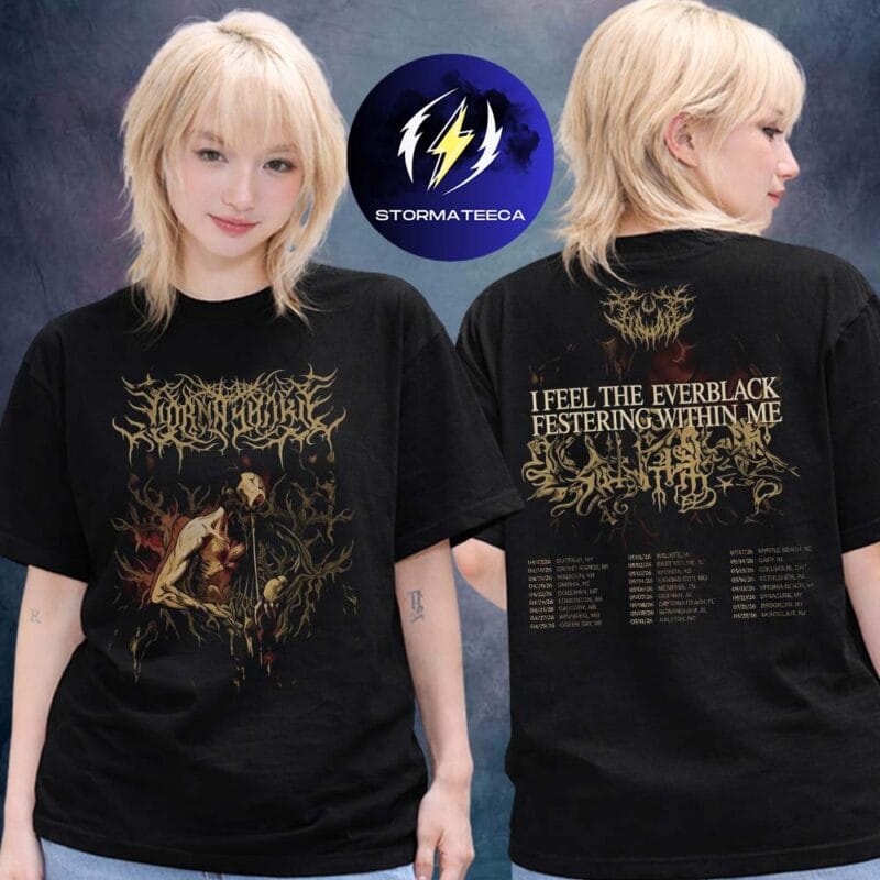 Lorna Shore Merch Tour 2026 Tour Dates Two Sided Unisex T Shirt