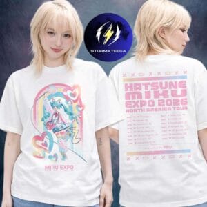 Miku Expo 2026 Merch USA & Canada North American Tour Cotton Candy Two Sided Unisex T-Shirt