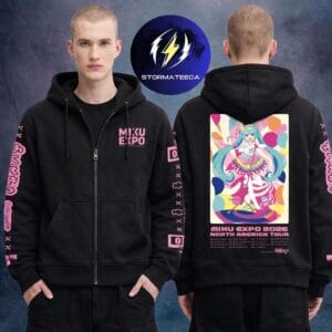 Miku Expo 2026 Merch USA & Canada North American Tour Zipped Unisex Hoodie Shirt