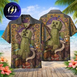 Minecraft Creeper Chaos Summer Hawaiian Shirt