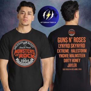 Monster Of Rock 2026 Brazil Merch Music Festival Event Tee Logo Line Up Two Sided Unisex T-Shirt