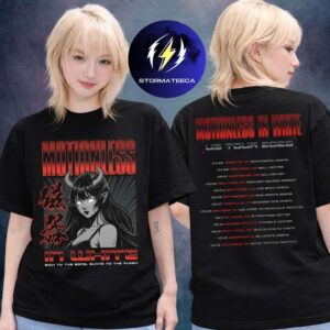 Motionless In White US Tour 2026 Merch Tour Dates Two Sided Unisex T-Shirt