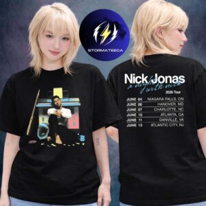 Nick Jonas Merch A Night With Nick Tour 2026 Schedule Two Sided Unisex T-Shirt