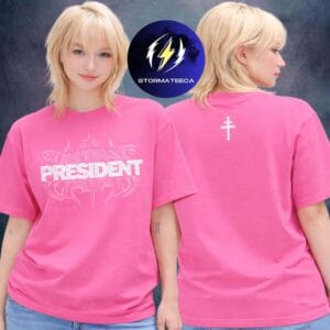 President Merch North American Campaign 2026 Logo Pink Two Sided Unisex T-Shirt