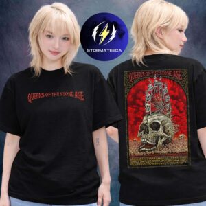 Queens Of The Stone Age The Catacombs Tour 2026 At Arlene Schnitzer Concert Hall In Portland OR On April 27 2026 Two Sided Unisex T-Shirt