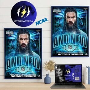 Roman Reigns Is The New World Heavyweight Champion WWE WrestleMania 42 Vegas Home Decor Poster Canvas