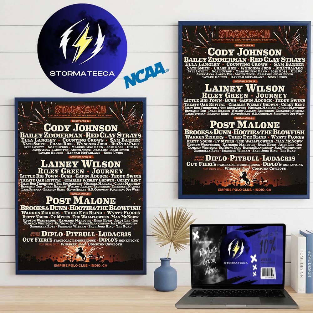 Stagecoach 2026 California Country Music Festival At Empire Polo Club In Indio CA On April 24 25 26 2026 Line Up Home Decor Poster Canvas