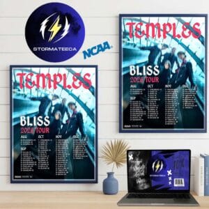 Temples Bliss World Tour 2026 Schedule Home Decor Poster Canvas