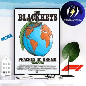 The Black Keys Peaches N Kream World Tour 2026 Schedule Home Decor Poster Canvas