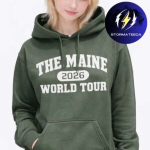 The Maine Merch I Love You But I Chose The Maine Tour 2026 Logo Green Unisex Hoodie Shirt