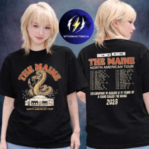 The Maine Merch I Love You But I Chose The Maine Tour 2026 North American Tour Dates Snake Two Sided Unisex T-Shirt