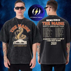 The Maine Merch I Love You But I Chose The Maine Tour 2026 North American Tour Dates Snake Two Sided Washed T-Shirt