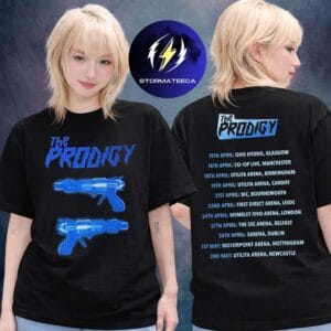 The Prodigy Merch UK And Ireland Tour 2026 Raygun Two Sided Unisex T-Shirt