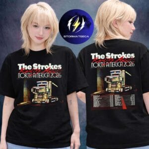 The Strokes Reality Awaits North America 2026 Tour Schedule Two Sided Unisex T-Shirt