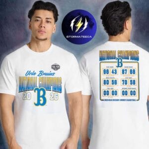 UCLA Bruins Merch 2026 NCAA Women’s Basketball National Champions Schedule Two Sided Unisex T-Shirt