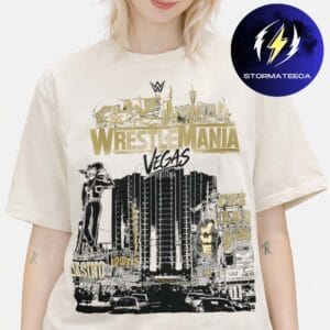 WWE Wrestlemania 42 Merch Las Vegas  All Roads Lead To WrestleMania Sand Unisex T-Shirt