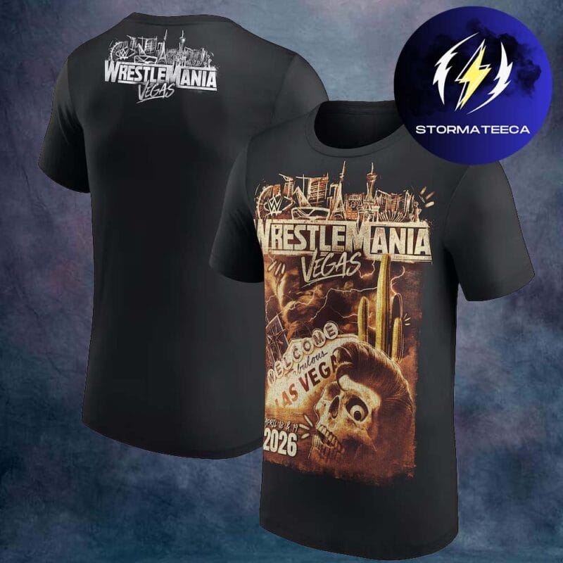 WWE Wrestlemania 42 Merch Las Vegas Wasteland Two Sided Unisex T Shirt