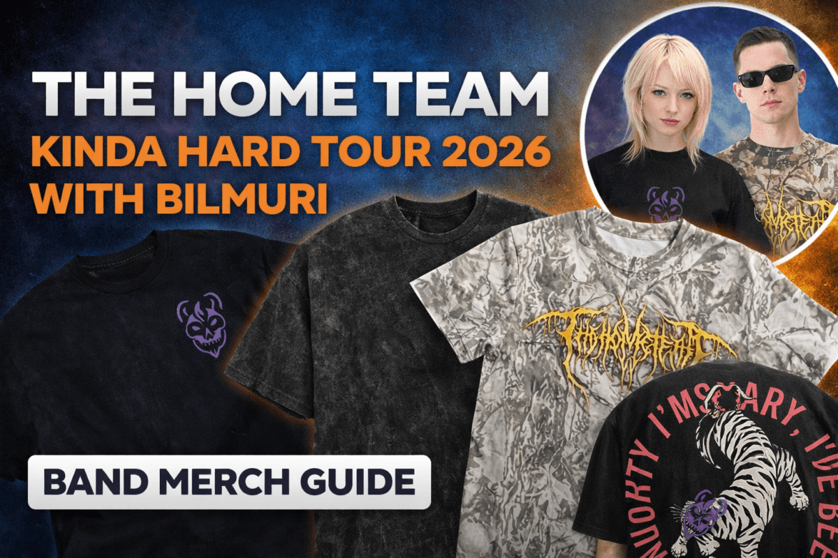 Band merch for Kinda Hard Tour