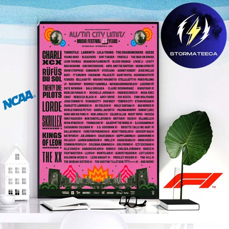 Austin City Limits ACL Music Festival 2026 At Zilker Park In Austin TX On October 2 4 9 11 2026 Line Up Home Decor Poster Canvas