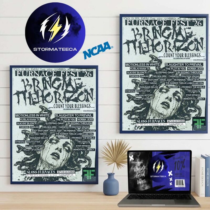 Bring Me The Horizon Furnace Fest 2026 Event Poster Home Decor Poster Canvas