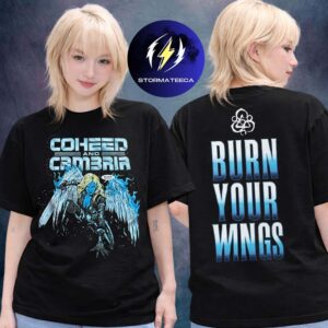 Coheed And Cambria Merch This Is Our War Tour 2026 Burn Your Wings Two Sided Unisex T-Shirt