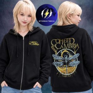 Coheed And Cambria Merch This Is Our War Tour 2026 Logo Black Zip Up Hoodie Shirt