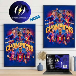 Congrats FC Barcelona Are The Champions Laliga 2025 2026 Home Decor Poster Canvas