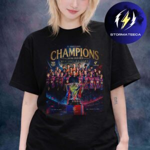 FC Barcelona Are The 2025 2026 Laliga Champions Laliga Is Ours The Throne Is Ours Unisex T-Shirt