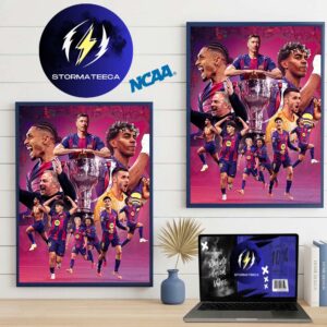 FC Barcelona Are The Champions Laliga 2025 2026 For The 29th Time Home Decor Poster Canvas