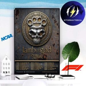 Five Finger Death Punch Europe Tour 2027 With Lamb Of God And Bleed From Within Tour Dates Home Decor Poster Canvas