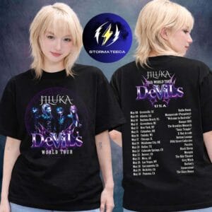 Jiluka Merch World Tour 2026 Devils USA Photo Band Tour Dates Two Sided Unisex T-Shirt