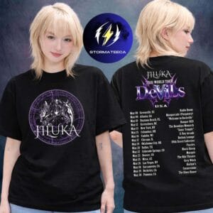 Jiluka Merch World Tour 2026 Devils USA Tour Dates Two Sided Unisex T-Shirt