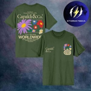 Lewis Capaldi North American Tour 2026 Flower Pot Military Green Two Sided Unisex T-Shirt