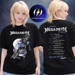 Megadeth This Was Our Life Latin Tour 2026 Guitar Broke Skull Two Sided Unisex T-Shirt
